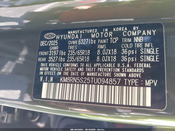 2026 HYUNDAI PALISADE SEL PREMIUM 8P