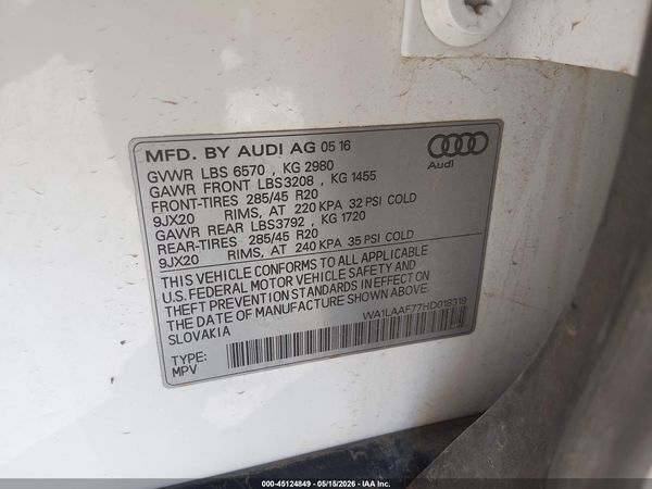 2017 AUDI Q7 3.0T PREMIUM
