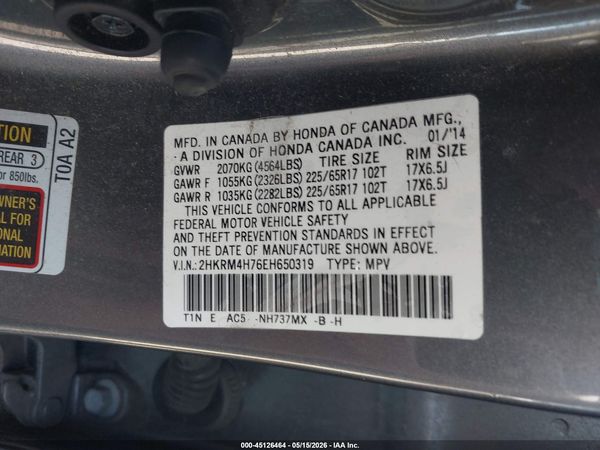 2014 HONDA CR-V EX-L