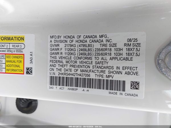 2026 HONDA CR-V EX AWD