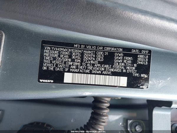 2017 VOLVO V60 CROSS COUNTRY T5