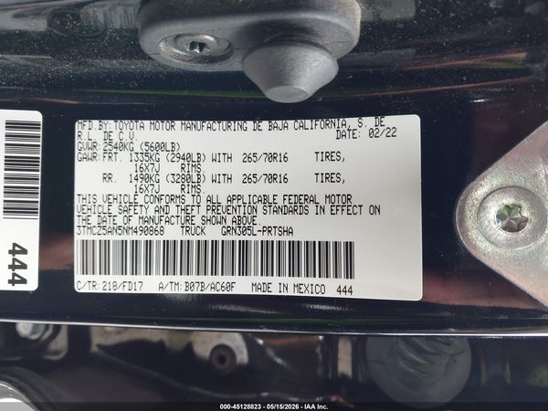 2022 TOYOTA TACOMA TRD OFF ROAD