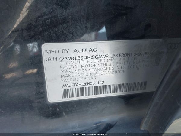 2014 AUDI A4 2.0T PREMIUM