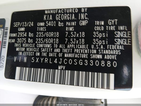 2025 KIA SORENTO S
