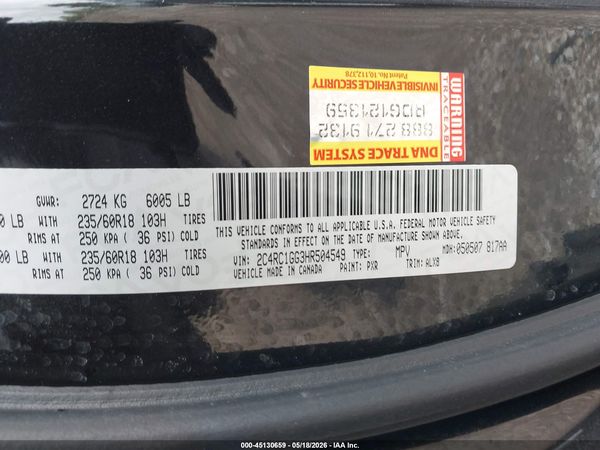 2017 CHRYSLER PACIFICA LIMITED