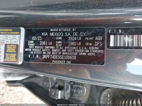 2025 KIA K4 LXS