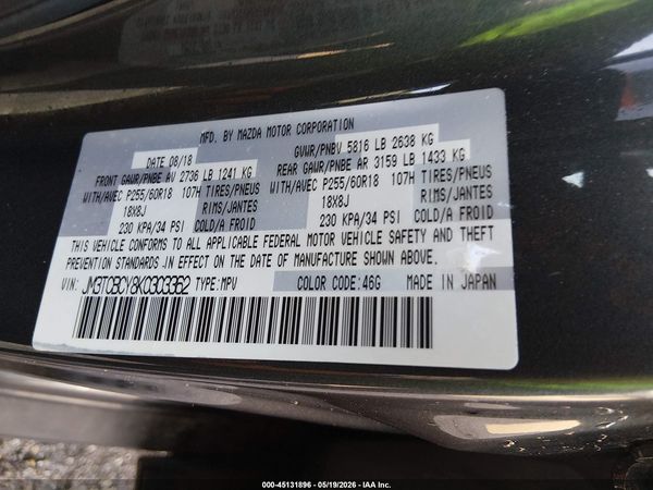 2019 MAZDA CX-9 TOURING