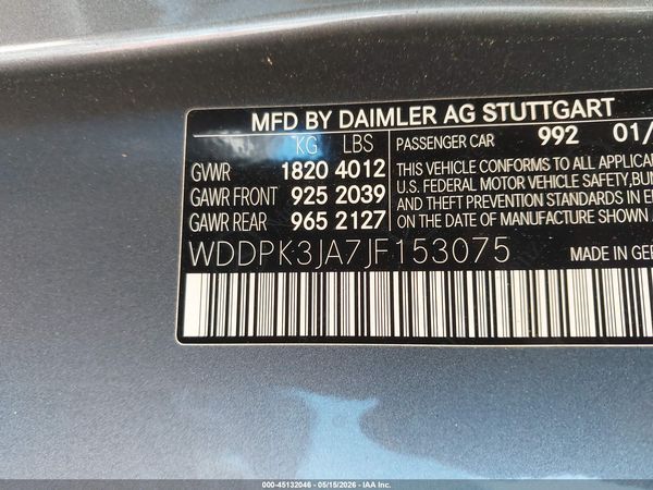 2018 MERCEDES-BENZ SLC 300