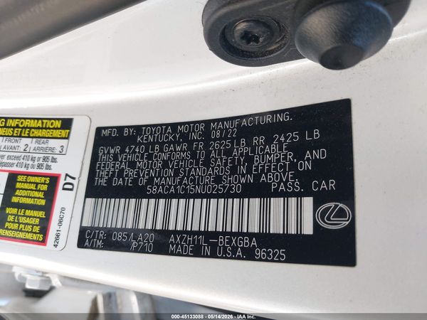 2022 LEXUS ES 300H 300h Base
