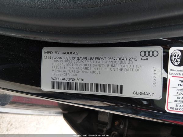 2015 AUDI A6 2.0T PREMIUM