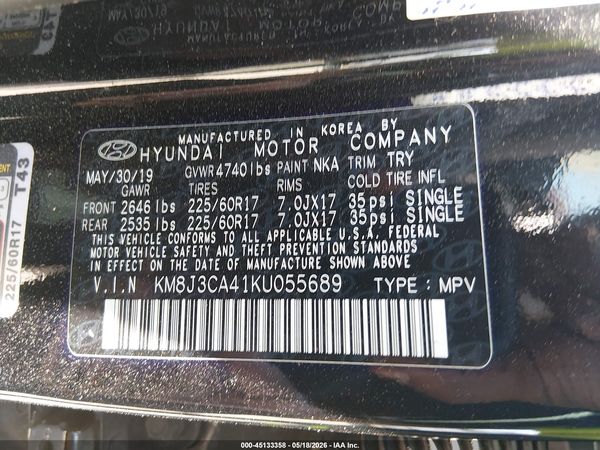 2019 HYUNDAI TUCSON VALUE