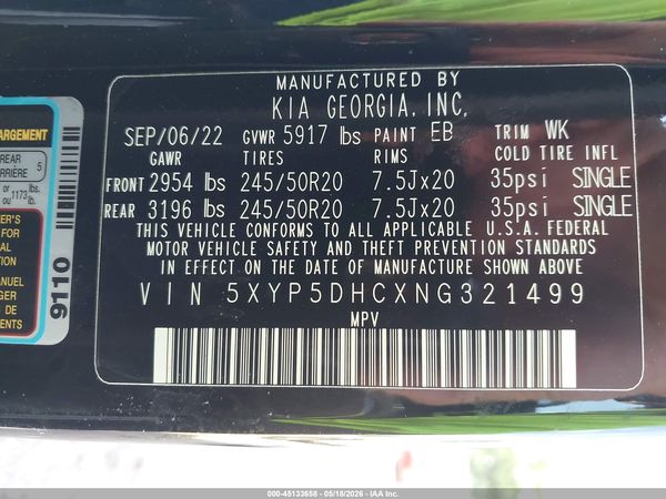 2022 KIA TELLURIDE SX