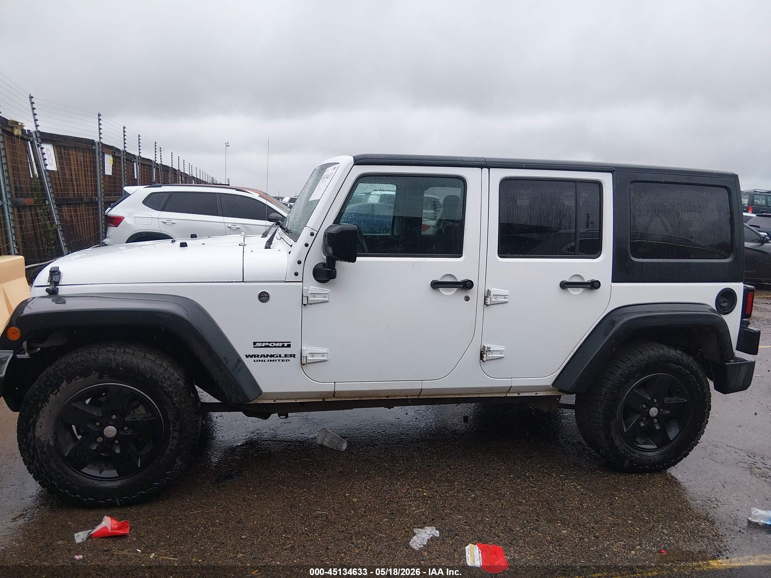 2016 JEEP WRANGLER UNLIMITED SPORT