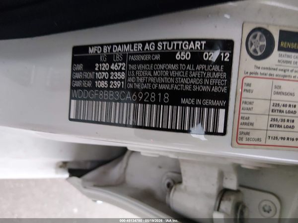 2012 MERCEDES-BENZ C 300 SPORT 4MATIC