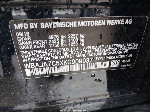 2019 BMW 530I XDRIVE