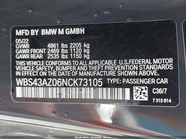 2022 BMW M4 COMPETITION XDRIVE