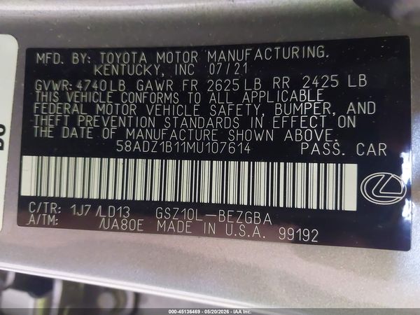 2021 LEXUS ES 350 350 Premium