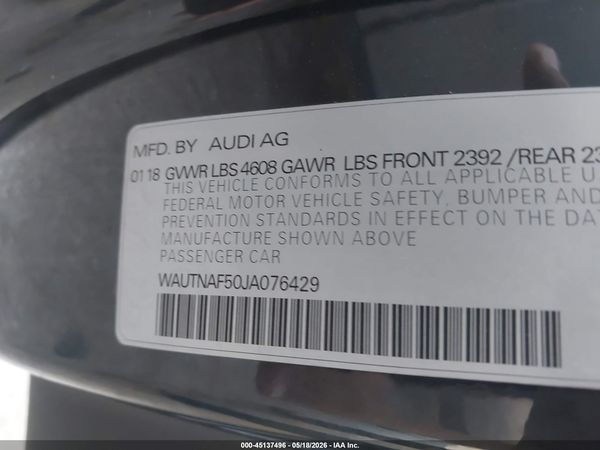 2018 AUDI A5 2.0T PREMIUM