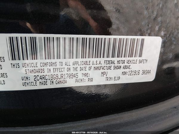 2018 CHRYSLER PACIFICA TOURING L