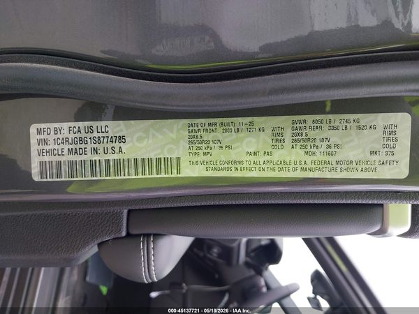 2025 JEEP GRAND CHEROKEE LIMITED 4X2