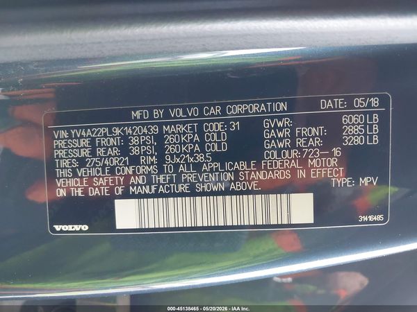 2019 VOLVO XC90 T6 INSCRIPTION