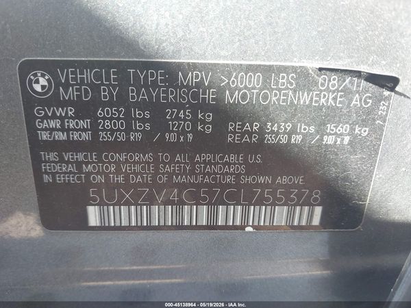 2012 BMW X5