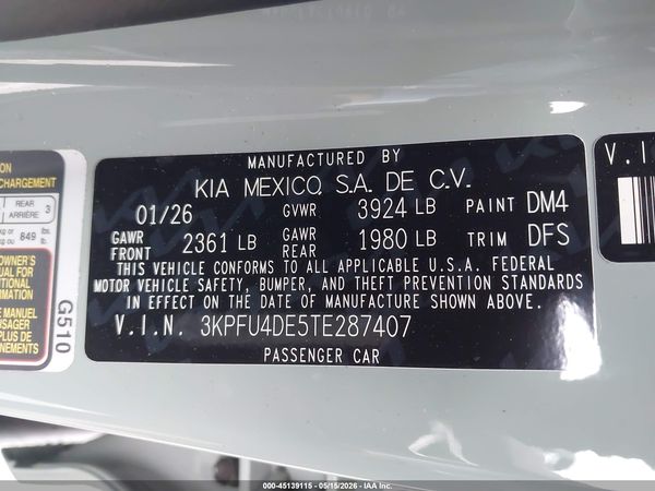 2026 KIA K4 EX