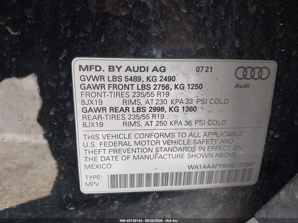2021 AUDI Q5