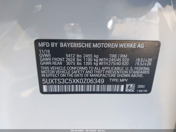 2019 BMW X3 M40I