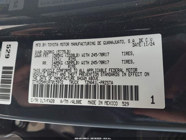 2024 TOYOTA TACOMA SR