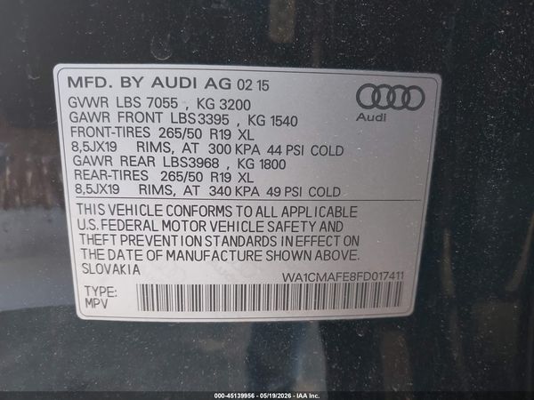 2015 AUDI Q7 3.0 TDI PREMIUM