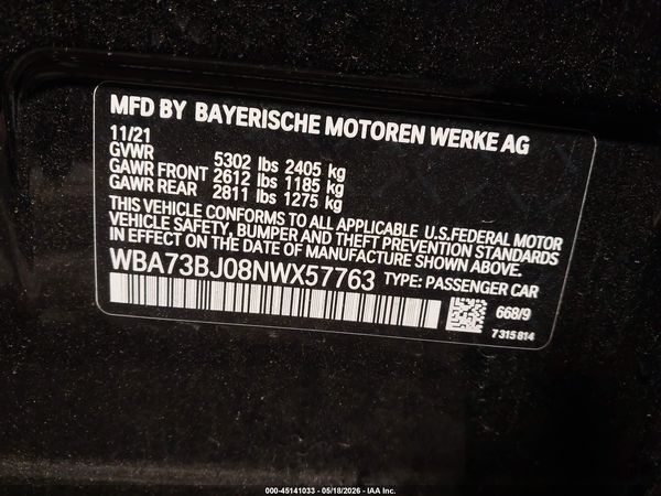 2022 BMW 540 I XDRIVE
