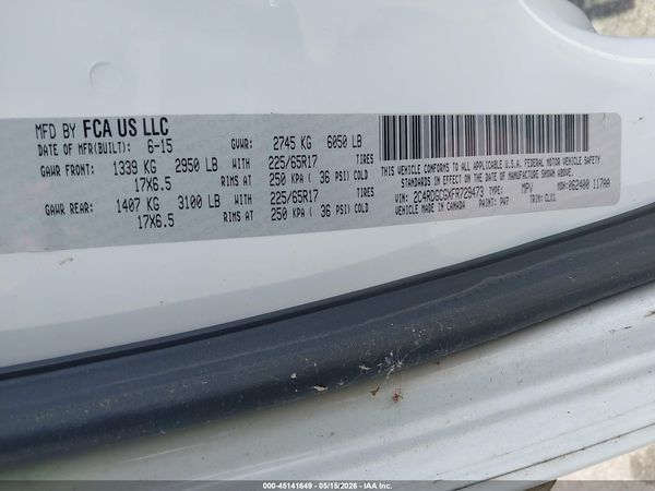 2015 DODGE GRAND CARAVAN SXT PLUS