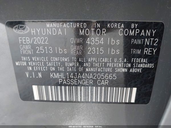 2022 HYUNDAI SONATA SEL