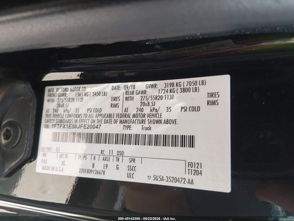 2018 FORD F-150 XL
