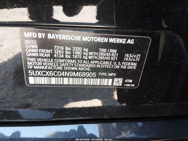 2022 BMW X7 M50I