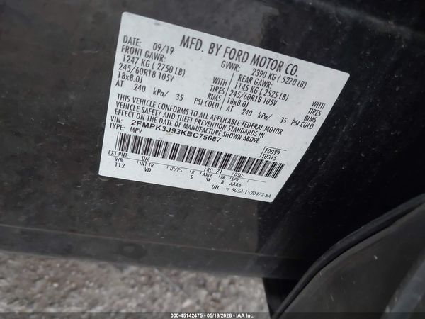 2019 FORD EDGE SEL