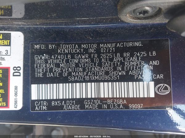 2021 LEXUS ES 350 350 Premium