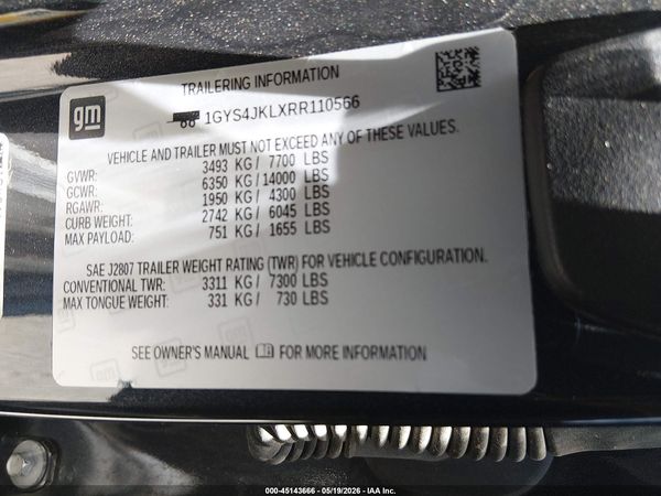 2024 CADILLAC ESCALADE ESV 4WD LUXURY