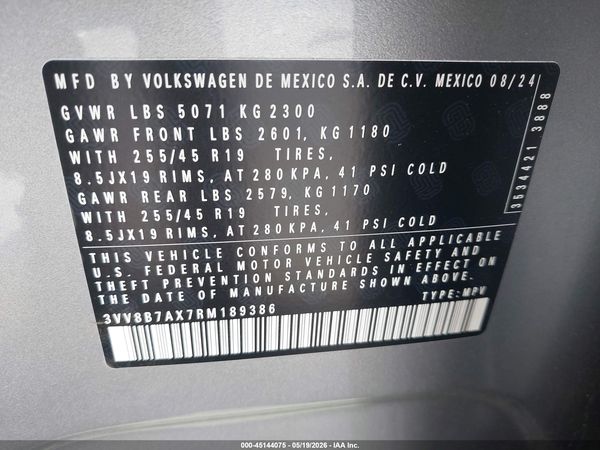 2024 VOLKSWAGEN TIGUAN 2.0T SE R-LINE BLACK — I9