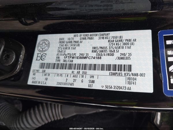 2021 FORD F-150 XLT