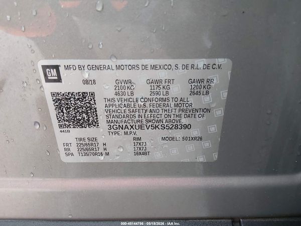 2019 CHEVROLET EQUINOX LT — I9