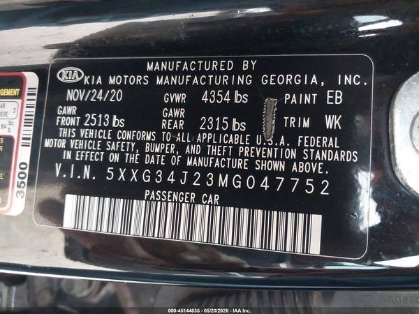 2021 KIA K5 EX
