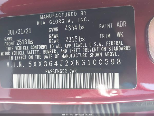 2022 KIA K5 GT-LINE