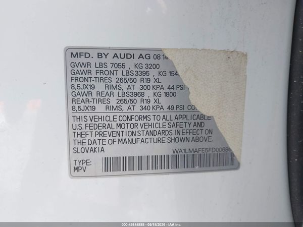 2015 AUDI Q7 3.0 TDI PREMIUM
