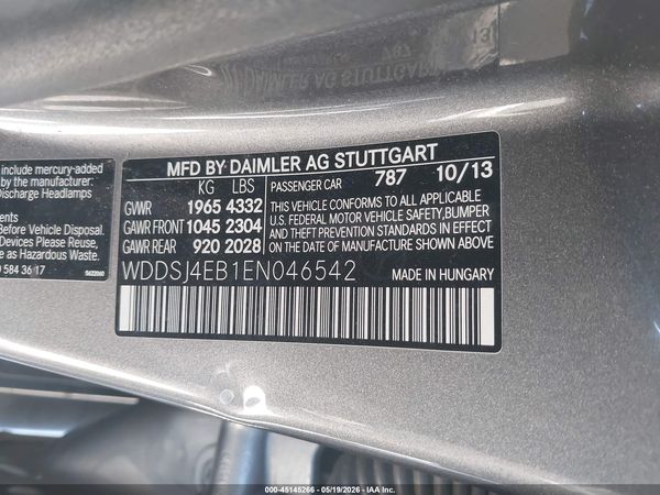 2014 MERCEDES-BENZ CLA 250 CLA250