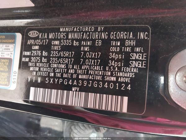 2018 KIA SORENTO 2.4L LX