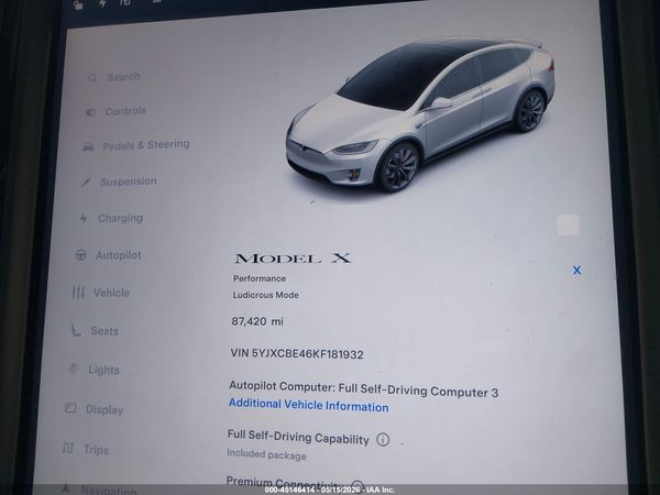 2019 TESLA MODEL X P100D/PERFORMANCE