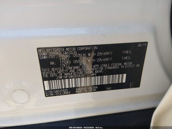 2019 TOYOTA RAV4 LE