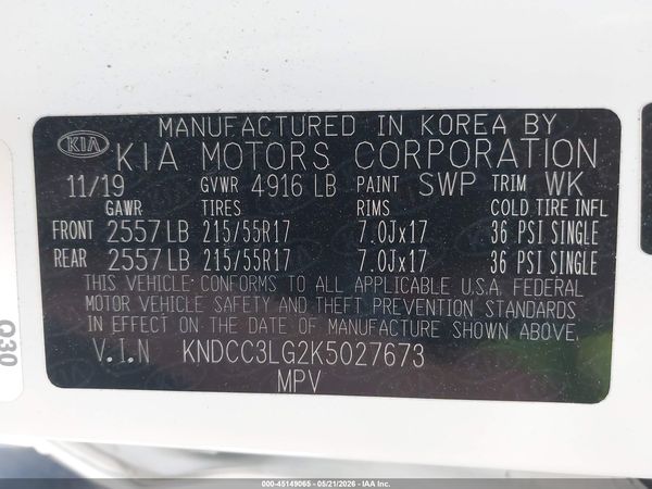 2019 KIA NIRO EV EX